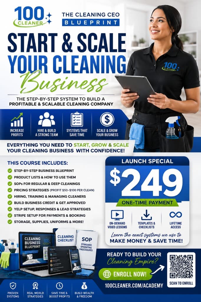 The Cleaning CEO Blueprint promotional flyer