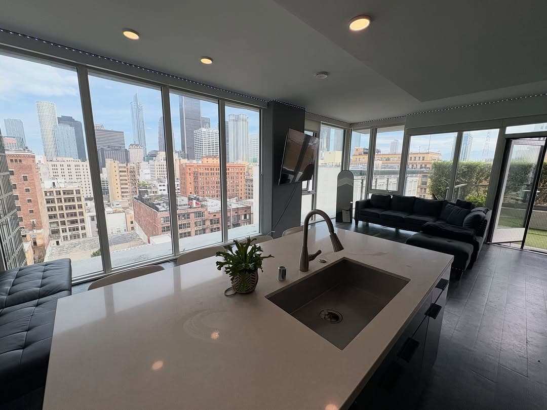 Modern home after residential cleaning
