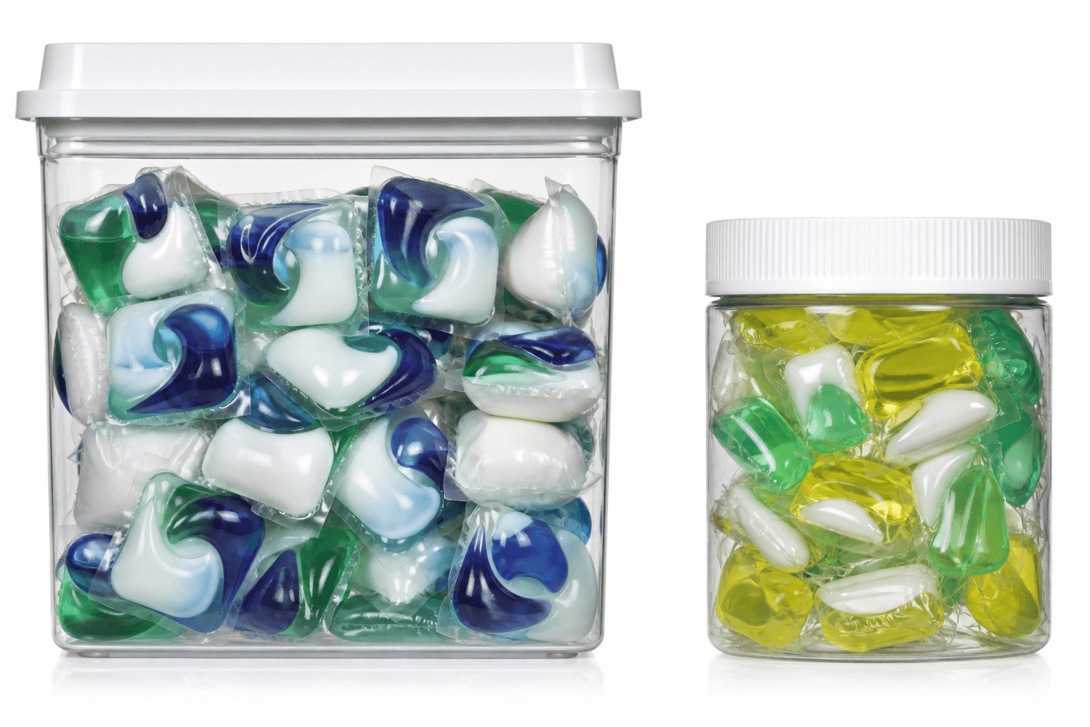 Laundry and dish detergent pods for guest use