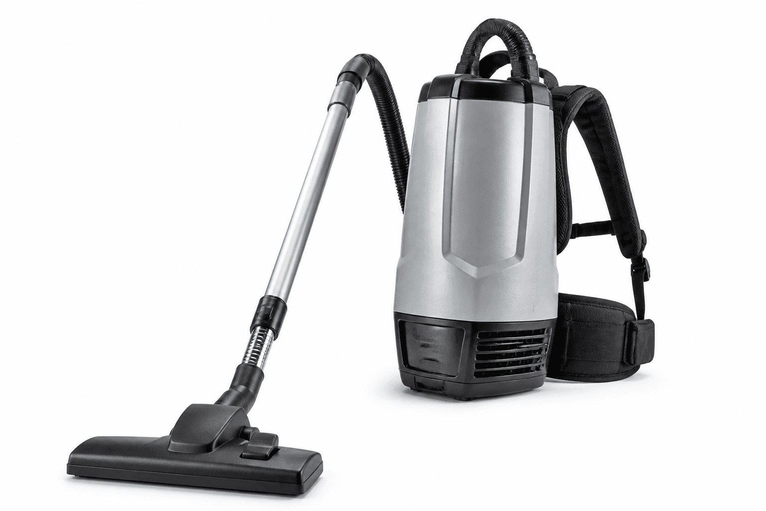 Professional backpack vacuum for commercial floor care