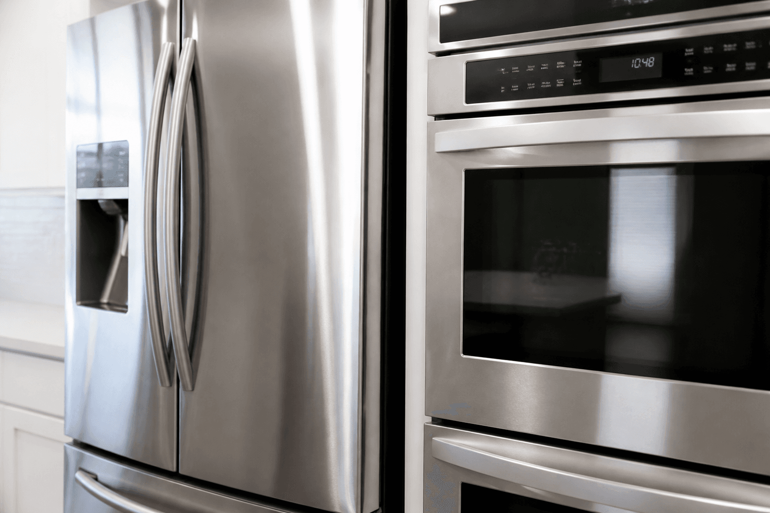 Spotless kitchen appliances after interior and exterior cleaning